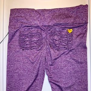 Cute booty lounge Heather Purple leggings medium